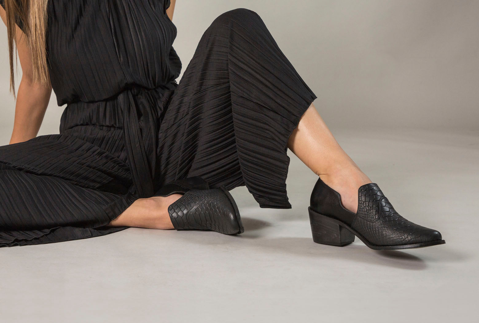 Botines negros tacón | Julia Grabado