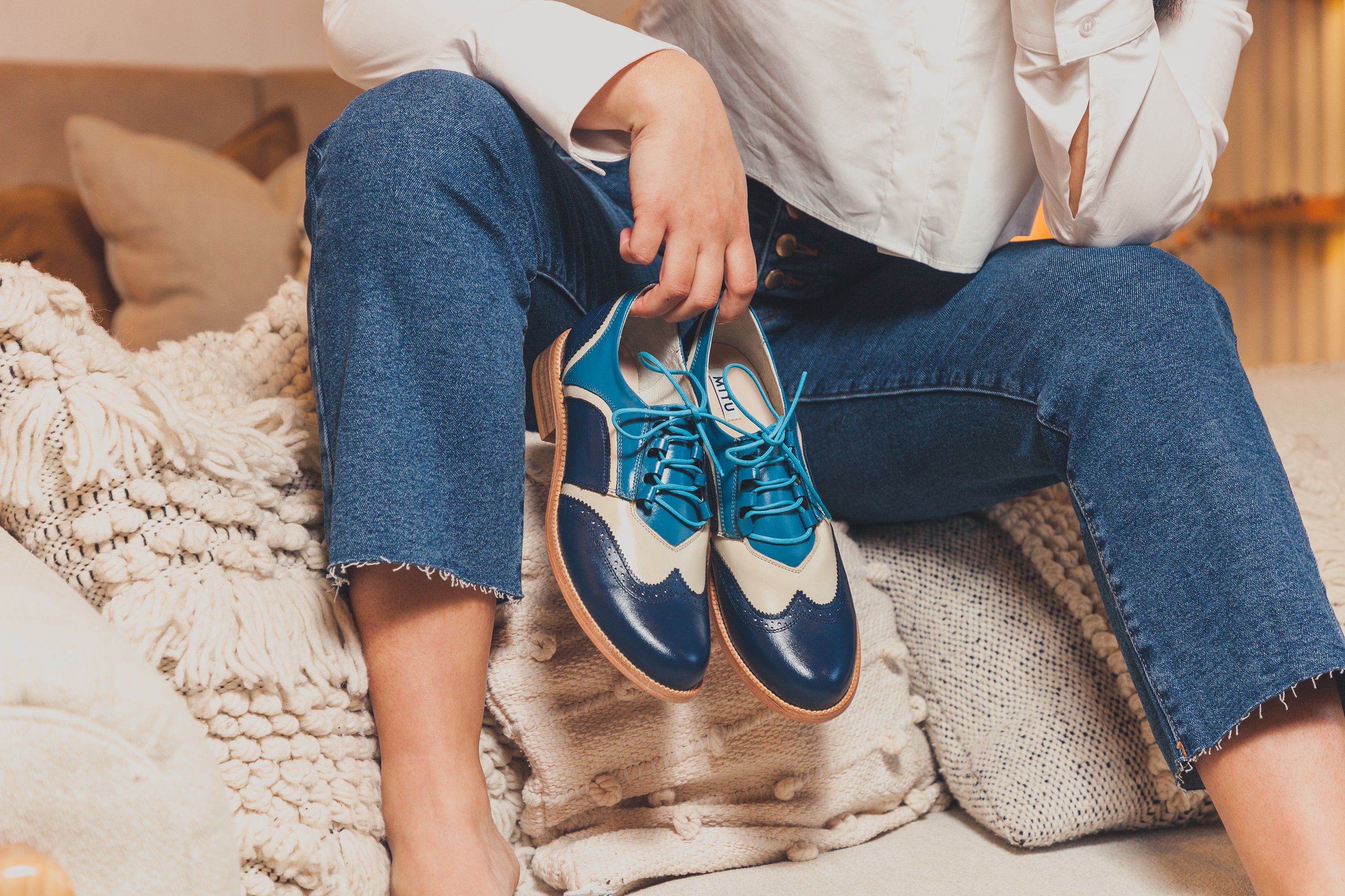 Zapatos azules mujer