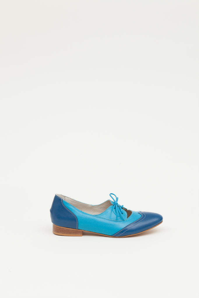 Zapato tipo flat para dama color azul | Valentina Azul Edición Especial