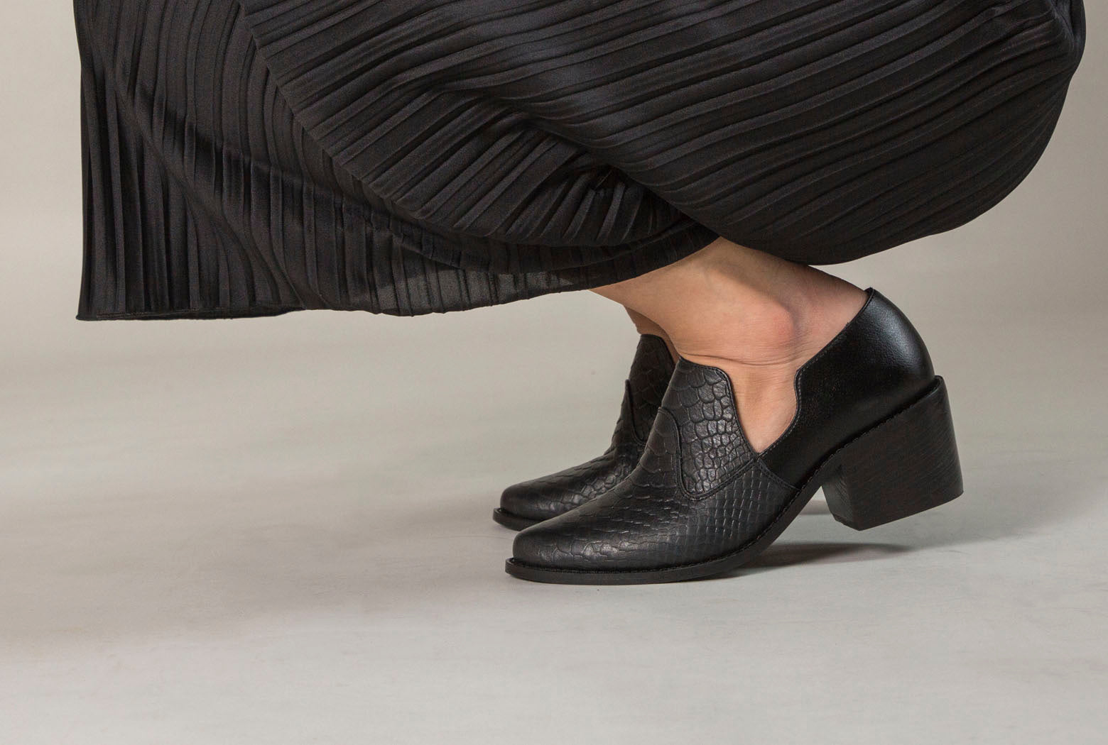 Botines negros tacón | Julia Grabado